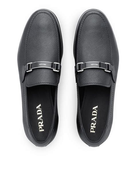 prada saffiano leather loafers